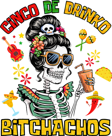 Women Cinco De Drinko Bitchachos Cinco De Mayo Drinking Women's Tank Top