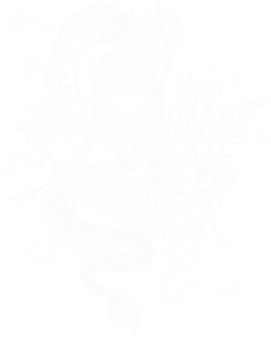 White Chinese Dragon With Black Background Women's Hoodie
