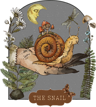 Witchy Cottagecore Goblincore Botanical Aesthetic Snail Women's Hoodie