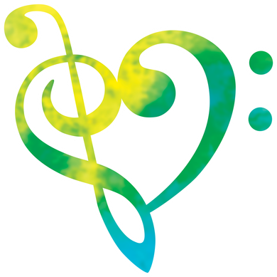 Watercolor Heart Bass Clef Hat
