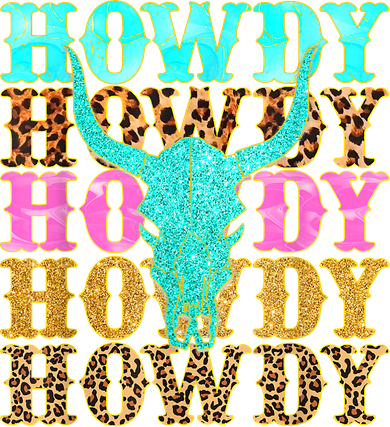 Western Country Leopard Howdy Bull Skull Cowgirl Rodeo Toddler Hoodie