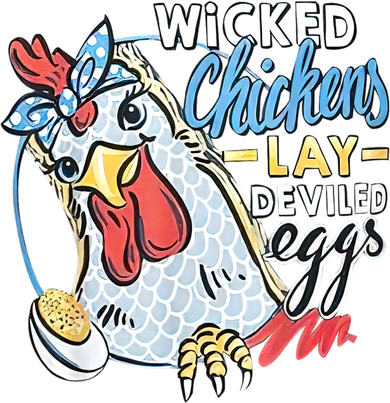 Wicked Chickens Lay Deviled Eggs Funny Chicken Lovers Pajama Set