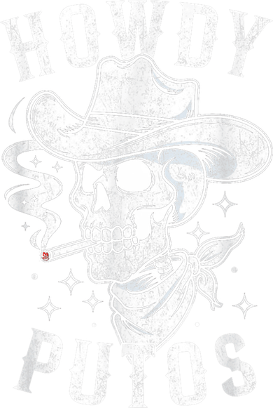 Western Cowboy Skull Hola Howdy Putos Spanish Slang Coffee Mug