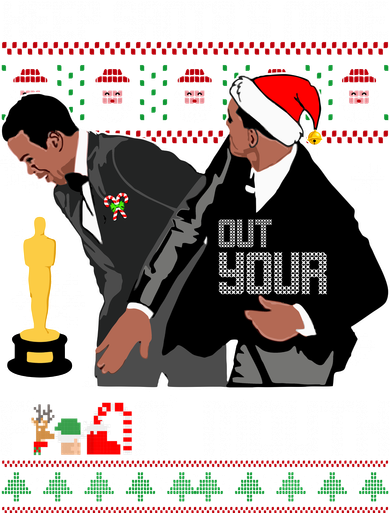 Will Chris Slap Award Show Keep Santa's Name Out Your Mouth Ugly Christmas Baby Bodysuit