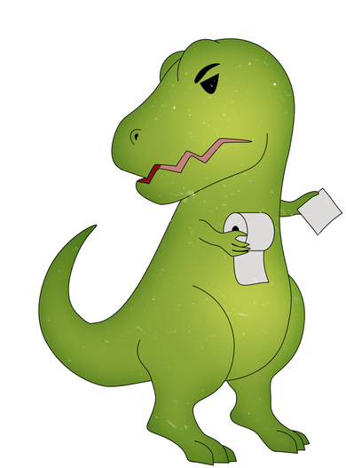 Well Crap Funny T-Rex Can't Wipe Button