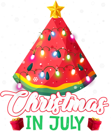 Watermelon Christmas Tree Christmas In July Summer Vacation Hat
