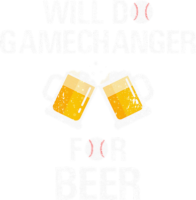Will Do Gamechanger For Beer Funny Baseball Kids Hoodie