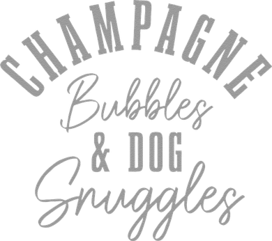 Womens Dog Snuggles & Champagne Bubbles Funny Cute Dog Lover Women's Sweatshirt