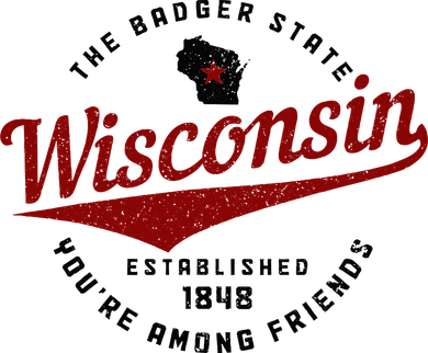 Wisconsin Est. 1848 Badger State Map Pride Vintage Coffee Mug