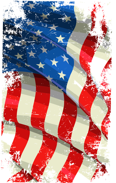 USA Distressed Waving American Flag Kids T-Shirt