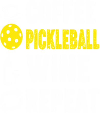  Funny Coffee Pickleball Wine Repeat Gift Women's Long Sleeve Shirt