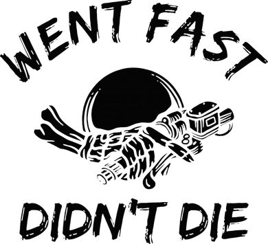 Went Fast DidnT Die Funny Race Car Dirt Bike Racing Kids Sweatshirt