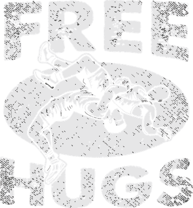 Wrestling Funny Free Hugs Wrestling Kids Hoodie