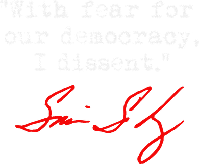 With Fear For Our Democracy I Dissent. Justice Sotomayor T-Shirt