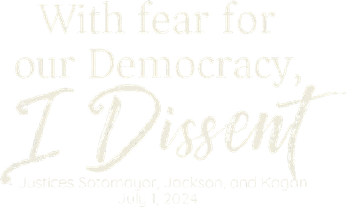 With Fear For Our Democracy I Dissent Scotus Immunity Case 11oz C Handle Ceramic Mug