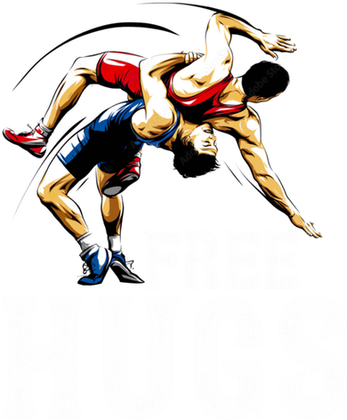 Wrestling Gift Funny Free Hugs Wrestling Cute Gift Button