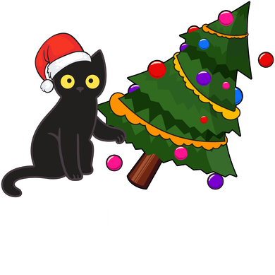 What? Bad Cat Knocking Over Christmas Tree Women's Long Sleeve Shirt