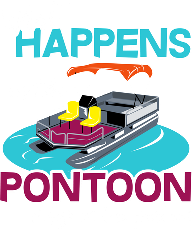 What Happens On The Pontoon Stays On The Pontoon Women's Dry Zone Grid Polo