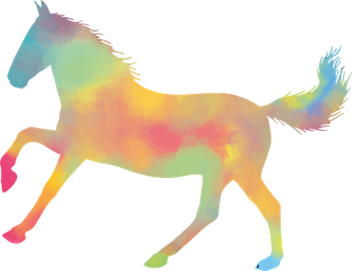 Watercolor Horse Silhouette Kids T-Shirt