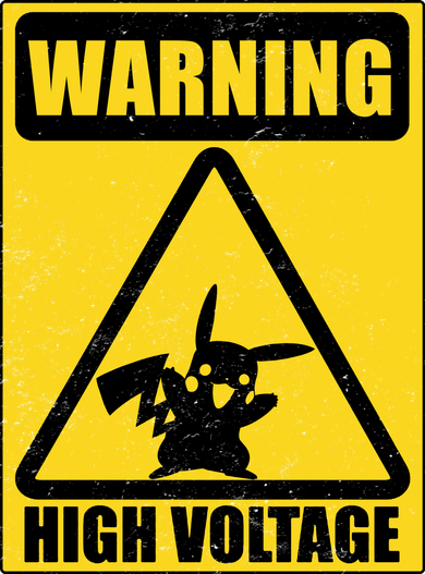 Warning High Voltage Kids T-Shirt