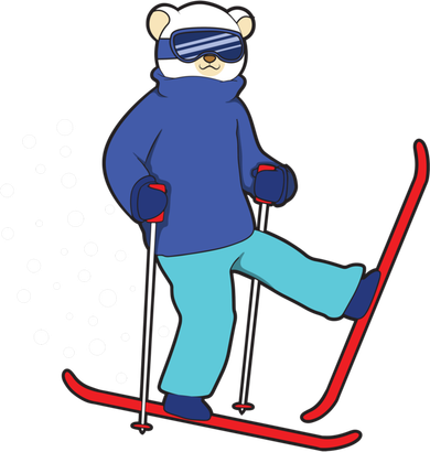 Winter Ice Bear Ski Skier Skiing Gift Toddler T-Shirt