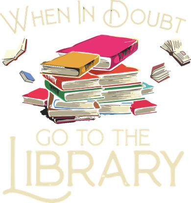 When In Doubt Go To The Library Readers Gift Kids Hoodie