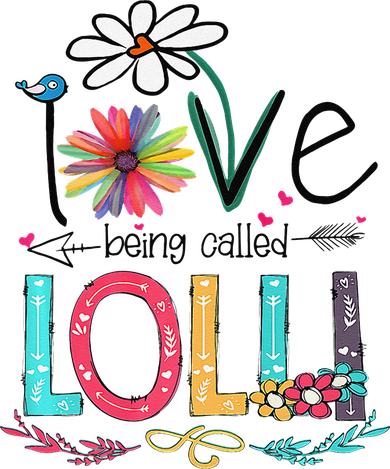 Womens I Love Being Called Lolli Sunflower Mother's Day Santa Hat