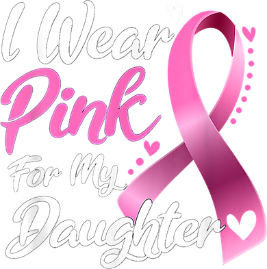 Woman I Wear Pink For My Daughter Breast Cancer Awareness Kids T-Shirt