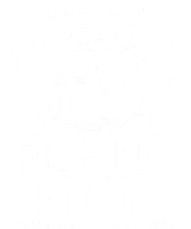 Weekend Forecast Fishing And Drinking Coaster
