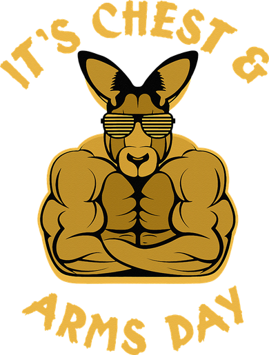 Weight Lifting Chest Arms Day Kangaroo Button