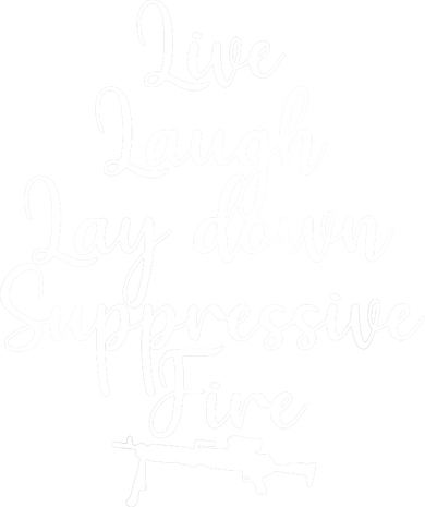 Wo Live Laugh Lay Down Suppressive Fire V-Neck Kids Long Sleeve Shirt