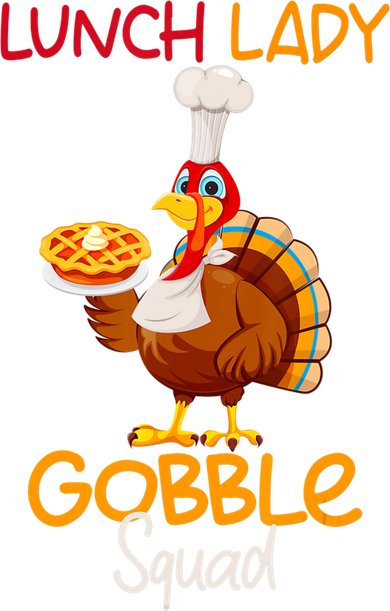 Women Lunch Lady Gobble Squad Thanksgiving Turkey Lunch Lady Women's Hoodie
