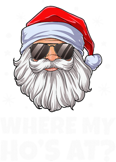 Where My Ho's At Funny Christmas Santa Inappropriate Ceramic Ornament