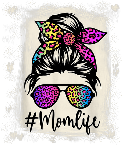 Womens Mom Life Bleached Rainbow Leopard Shirt Mama Mother 11oz C Handle Ceramic Mug