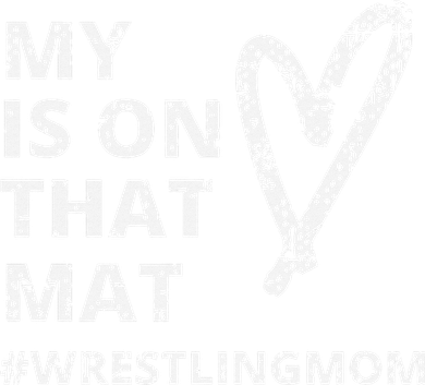 Wrestling Mom  My Heart is On That Mat wrestlingmom  Women's V-Neck T-Shirt