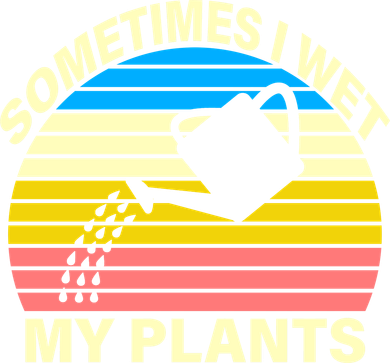 Sometimes I Wet My Plants Retro Kids T-Shirt