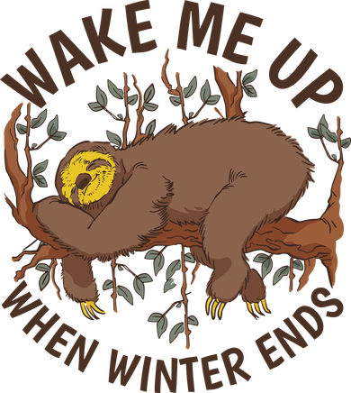 Wake Me Up When Winter Ends Sloth Mousepad