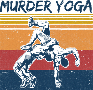 Wrestler Murder Yoga Vintage Retro Sunset Funny Wrestling Toddler Hoodie