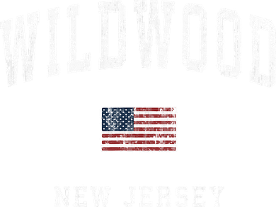 Wildwood New Jersey Nj Vintage American Flag Button