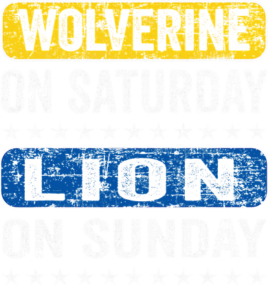 Wolverine On Saturday Lion On Sunday Doggie Tank