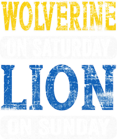 Wolverine On Saturday Lion On Sunday Detroit Backpack