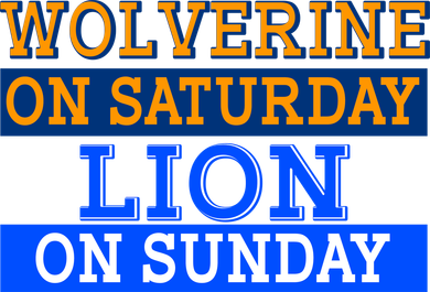 Wolverine On Saturday Lion on Sunday Sports Fan Toddler Hoodie