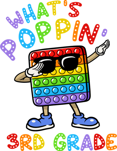 Whats Poppin 3rd Grade Back To School Doggie Tank
