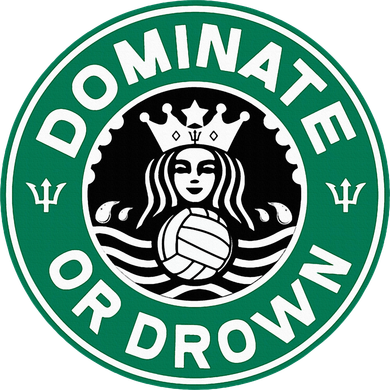 Water Polo Dominate Or Drown Cute Funny Parody Water Sport 11oz C Handle Ceramic Mug
