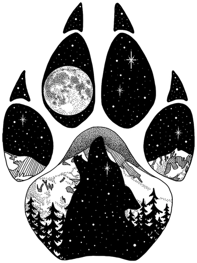 Wolf Paw Moon Howl Doggie Tank