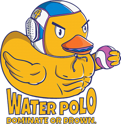 Water Polo Rubber Duck Dominate Or Drown On Women's Dry Zone Grid Polo
