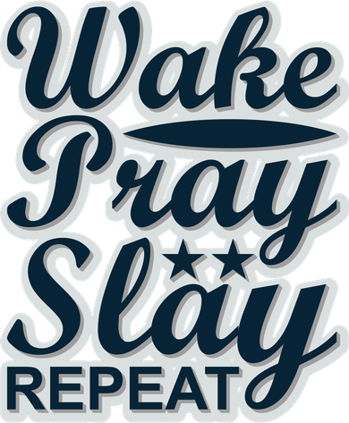 Wake Pray Slay Repeat Santa Hat