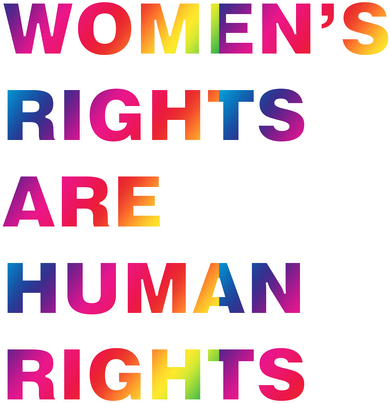 Colorful Women's Rights Are Human Rights Women's Sweatshirt