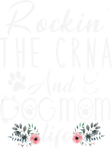 Womens Rockin The CRNA And Dog Mom Life Funny CRNA Gifts Coffee Mug
