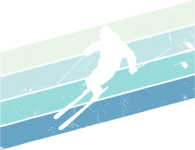 Winter Sports And Snow Skier Retro Snow Skiing Ornament